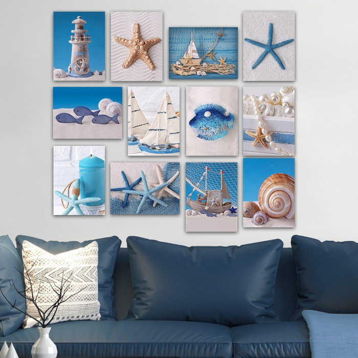 Wallity Set de 12 Cuadros Decorativos de MDF Multicolor Wallity Set de 12 Cuadros Decorativos de MDF Multicolor